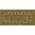 Mayberry Rug 20 x 44 in. Trackside Nylon Rectangle Area Rug, Brown CC20732 20X44